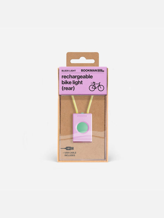 Załaduj obraz do przeglądarki galerii, Lampka rowerowa BOOKMAN Block Light Rear 18lm różowy - TU - poc warszawa

