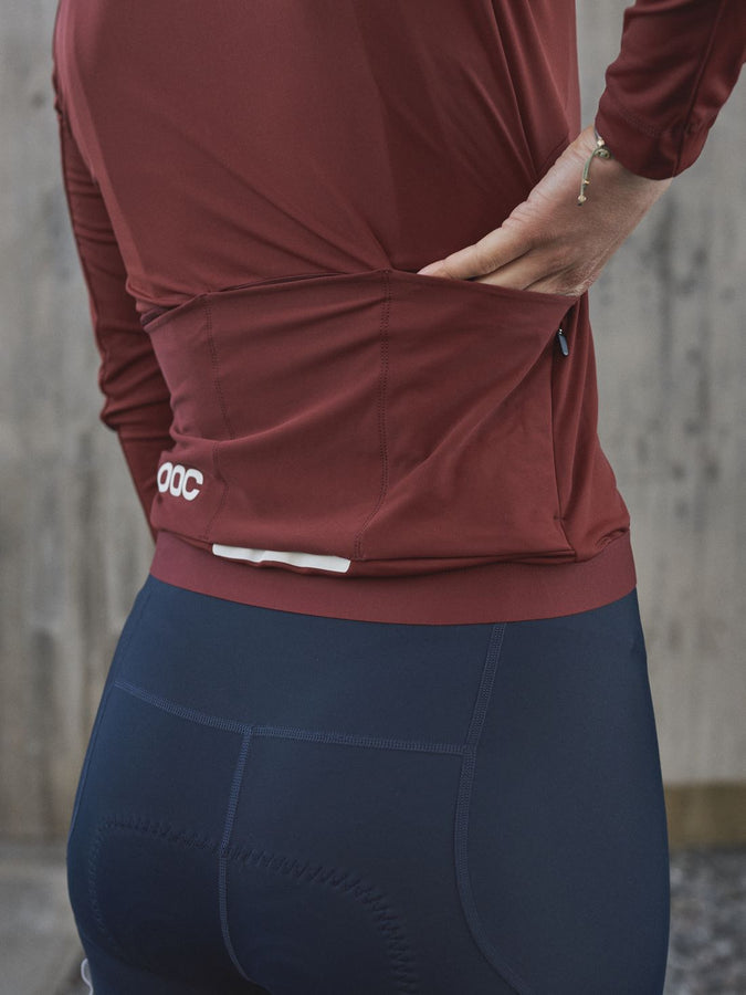 Koszulka rowerowa POC W's AMBIENT Thermal Jersey - Garnet Red