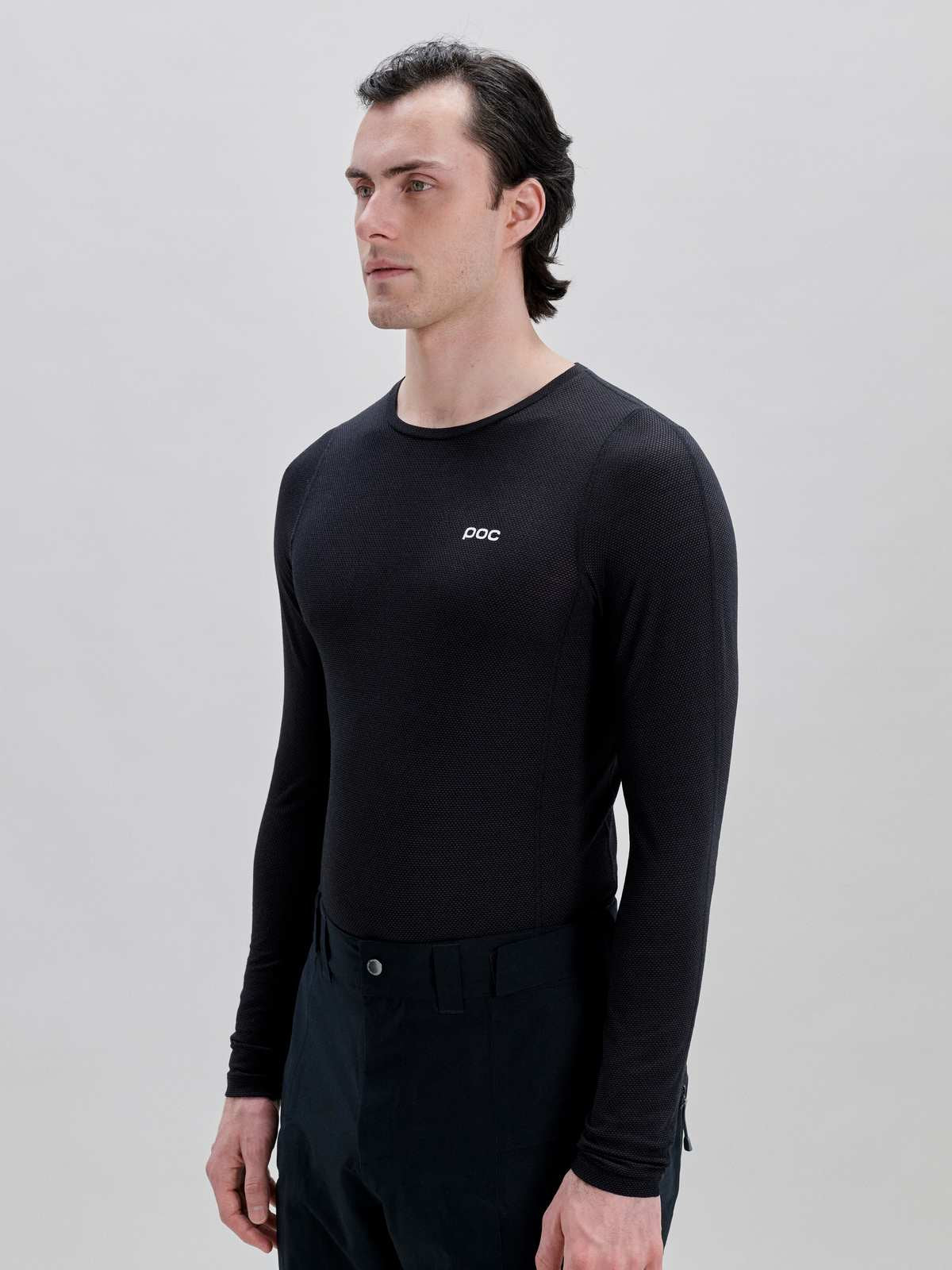Koszulka POC M's Layer Mid L/S Jersey - Uranium Black