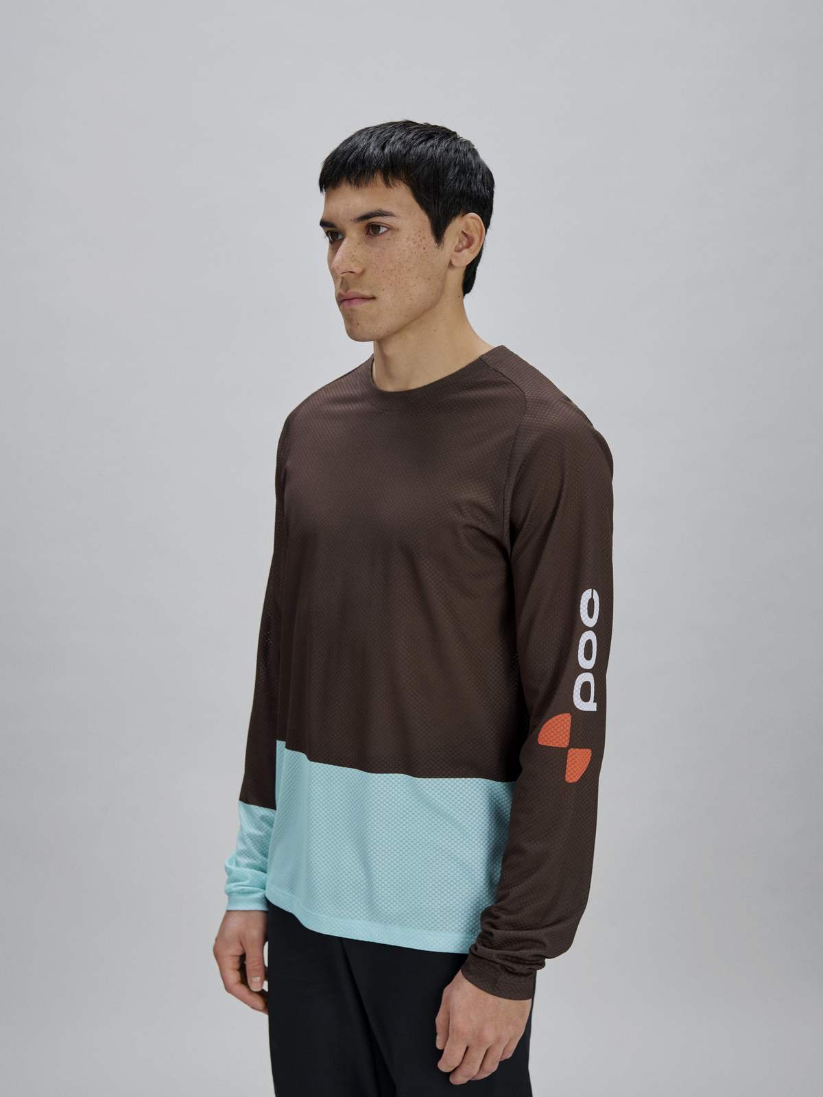 Koszulka rowerowa POC M's Motion Air L/S Jersey - Bron. Brown/Lazurite Blue