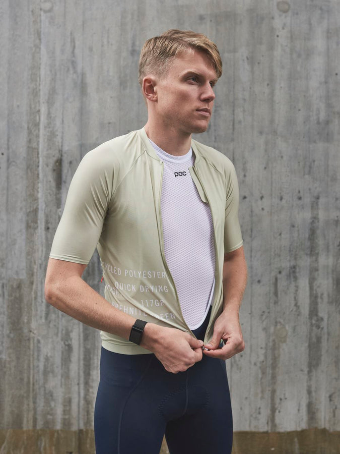 Koszulka rowerowa POC M's PRISTINE Print Jersey - Prehnite Green