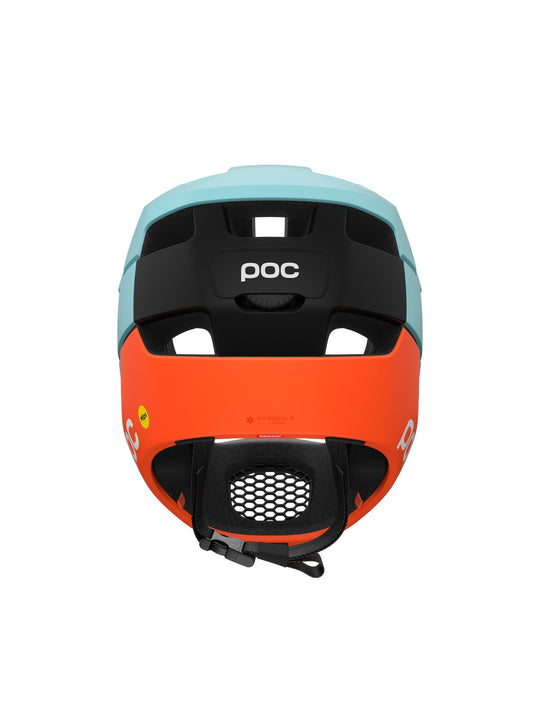 Załaduj obraz do przeglądarki galerii, Kask rowerowy POC Otocon Race MIPS - Indi. Blue Matt/Carnelian Orange Matt
