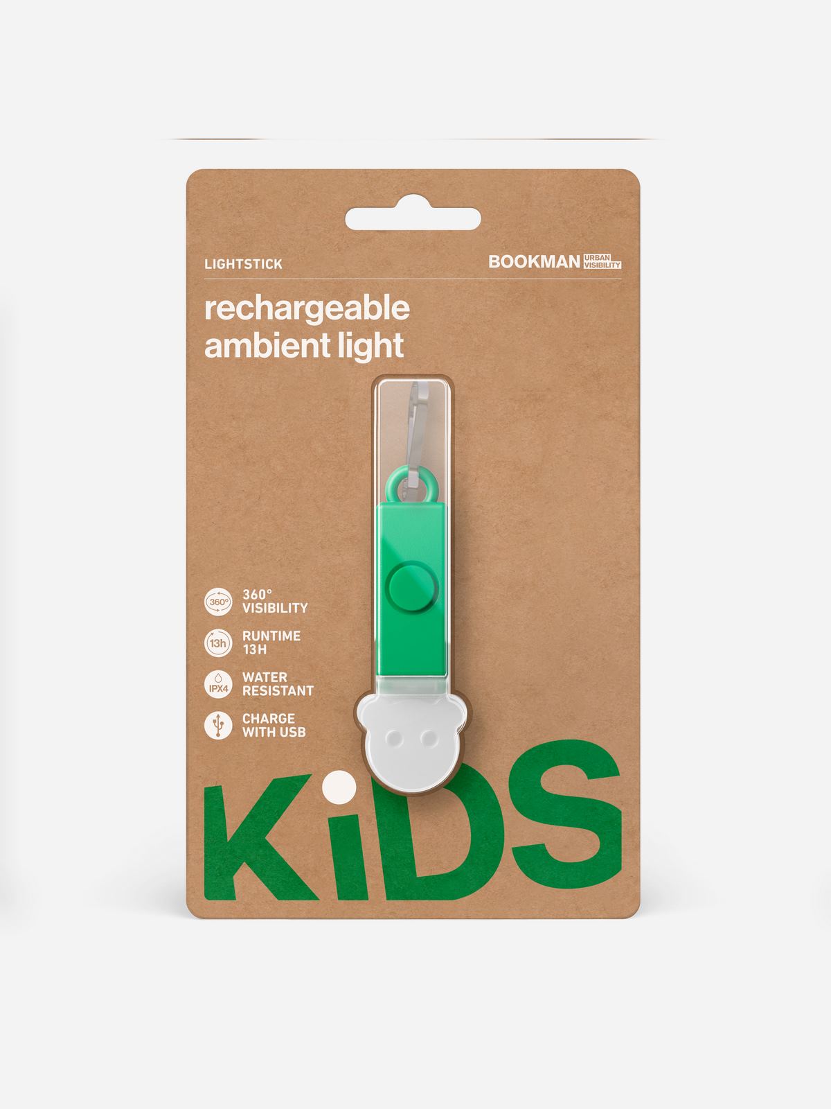 Zawieszka BOOKMAN Lightstick Bear zielony