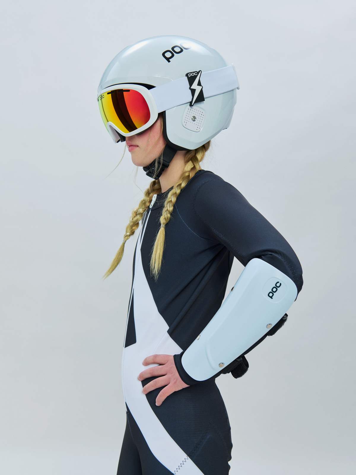 Kask narciarski POC Skull Dura Jr - Blixten White