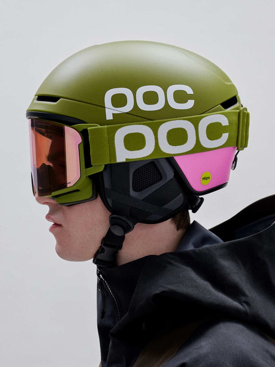Załaduj obraz do przeglądarki galerii, Kask narciarski POC Obex Contour - Olivine Green Matt/Thulite Pink Matt
