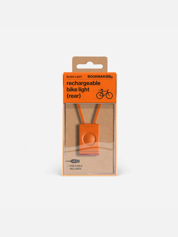 Lampka rowerowa BOOKMAN Block Light Rear 18lm pomarańczowy - TU - poc warszawa