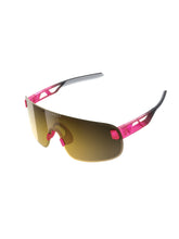 Załaduj obraz do przeglądarki galerii, Okulary rowerowe POC Elicit - Fluo. Pink/Ur. Black Transl. | Clarity Road Violet Gold Mirror cat. 2
