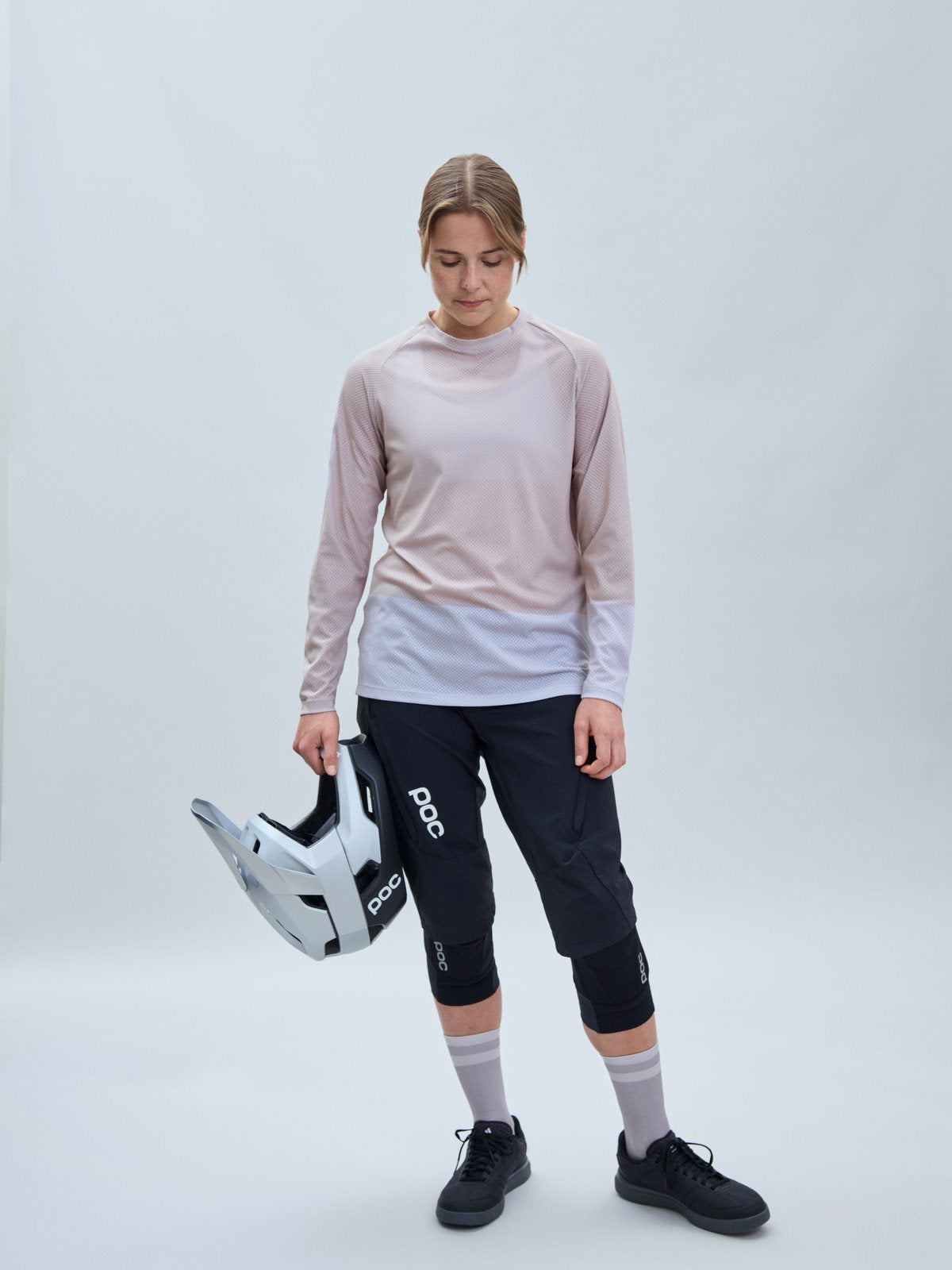 Koszulka rowerowa POC W’s MTB Pure LS Jersey - Lt Sandstone Beige/Granite Grey - poc warszawa