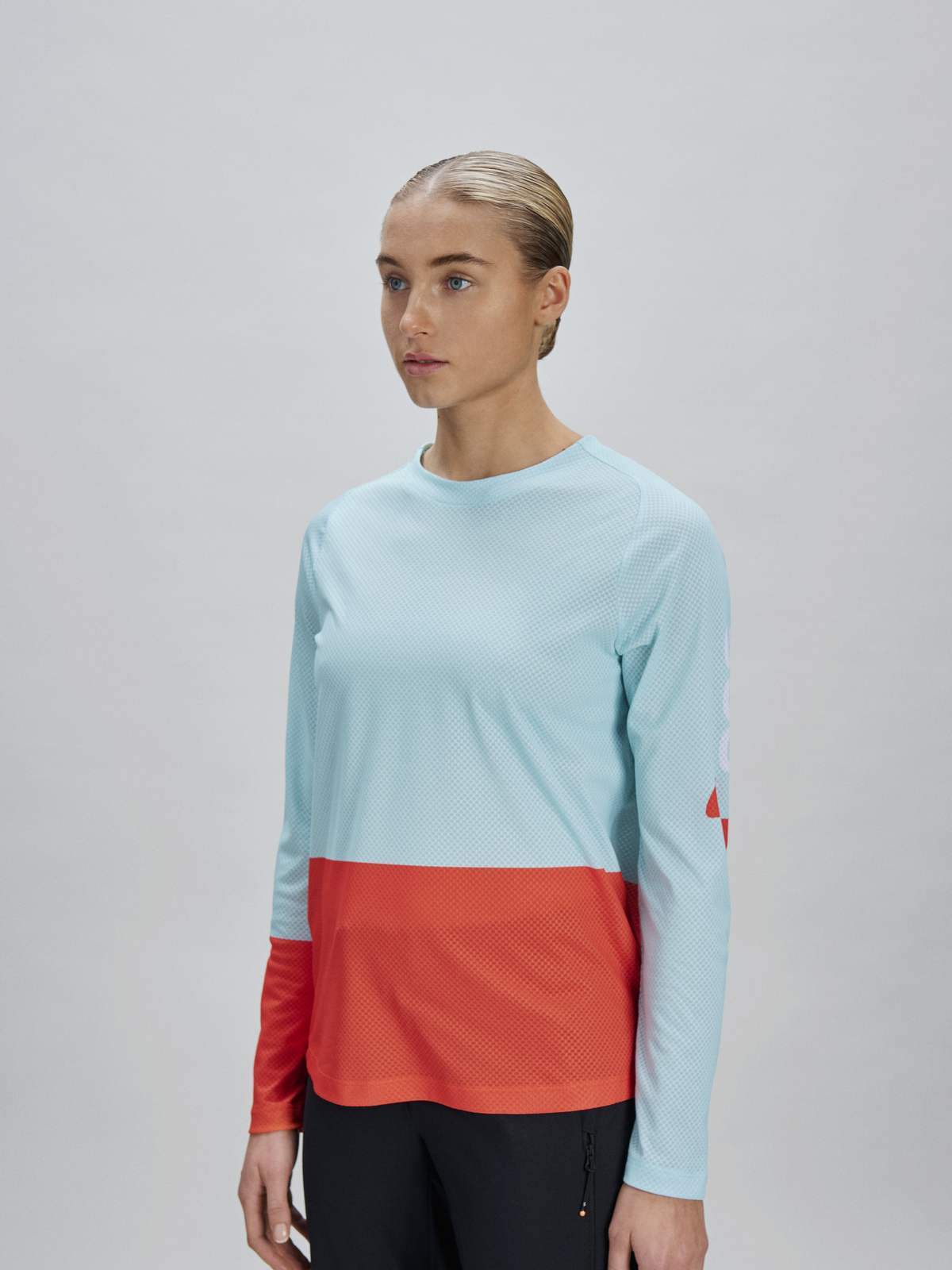 Koszulka rowerowa POC W's Motion Air L/S Jersey - Lazurite Blue/Carnelian Orange