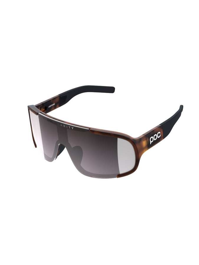 Okulary rowerowe POC Aspire Wide Fit - Tort. Brown | Clarity Road/Sunny Silver Cat 3