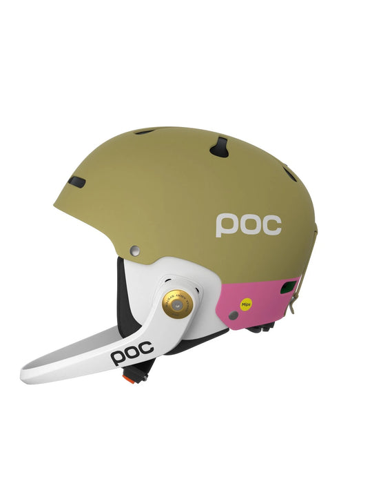 Załaduj obraz do przeglądarki galerii, Kask narciarski POC Artic SL MIPS - Olivine Green Matt/Thulite Pink Matt
