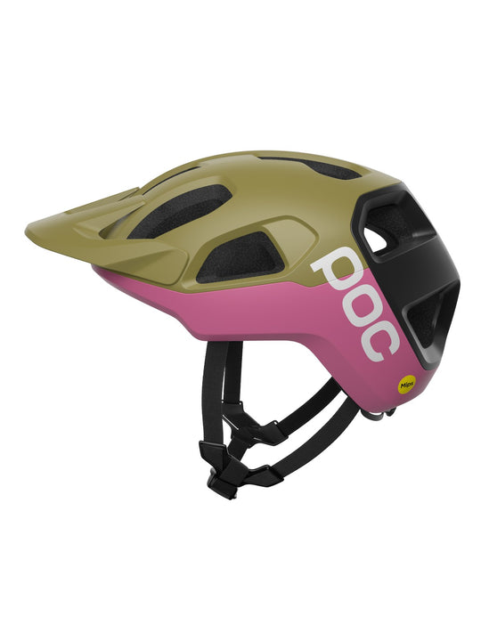 Załaduj obraz do przeglądarki galerii, Kask rowerowy POC Cularis - Oliv. Green Matt/Thulite Pink Matt
