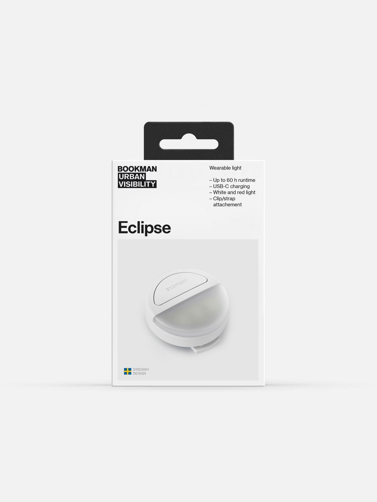 Lampka rowerowa BOOKMAN Eclipse biały - TU - poc warszawa