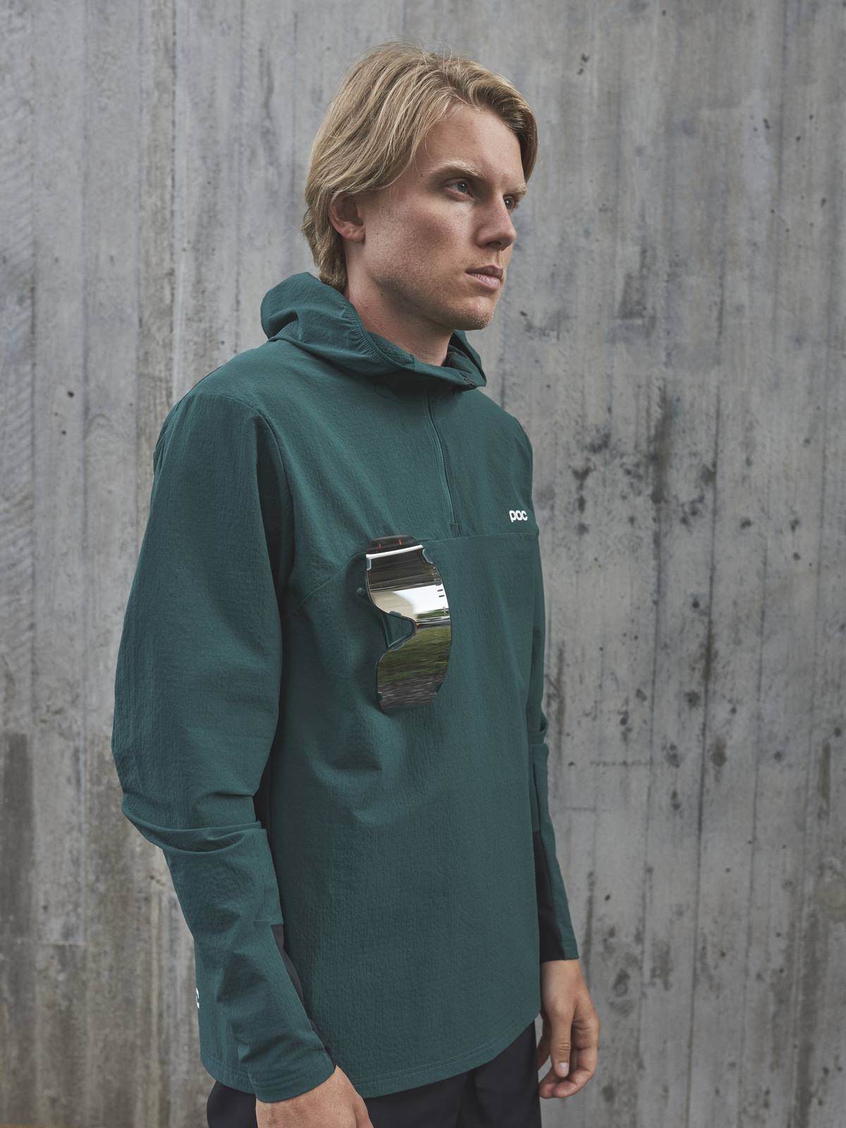 Bluza rowerowa POC M's MANTLE THERMAL HOODIE - Moldanite Green