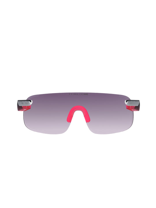 Załaduj obraz do przeglądarki galerii, Okulary rowerowe POC Elicit - Fluo. Pink/Ur. Black Transl. | Clarity Road Violet Gold Mirror cat. 2
