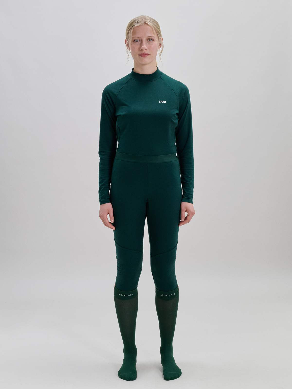 Legginsy termoaktywne damskie POC W's Layer Merino 3/4 Tights zielony