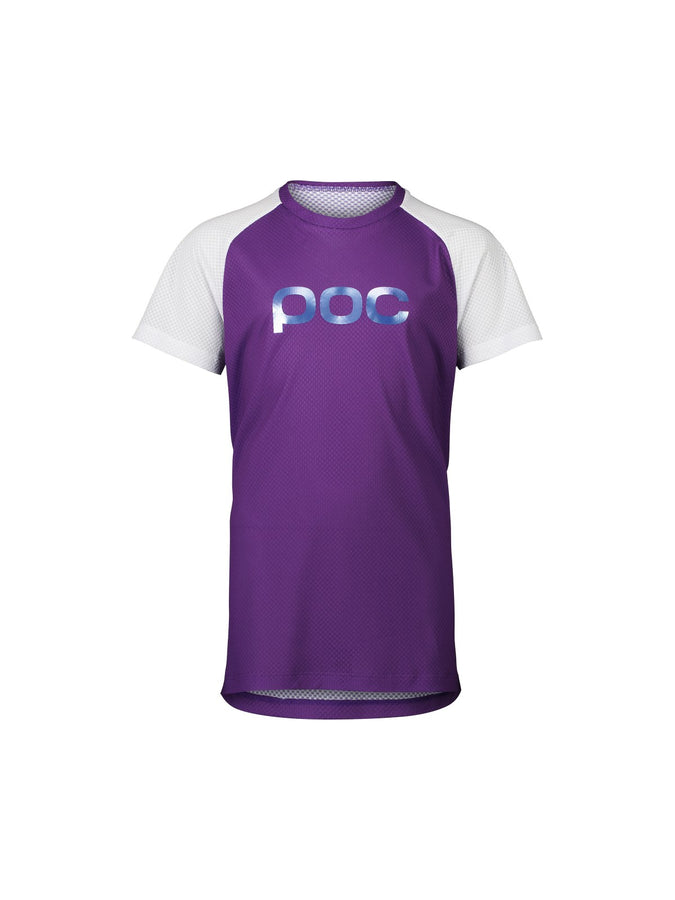 T-Shirt POC Y's Essential MTB Tee - Sapphire Purple/Hydr. White