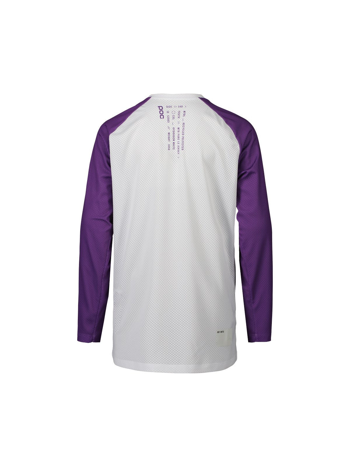 Koszulka rowerowa POC Y's Essential MTB LS Jersey - Hydr. White/Sapphire Purple
