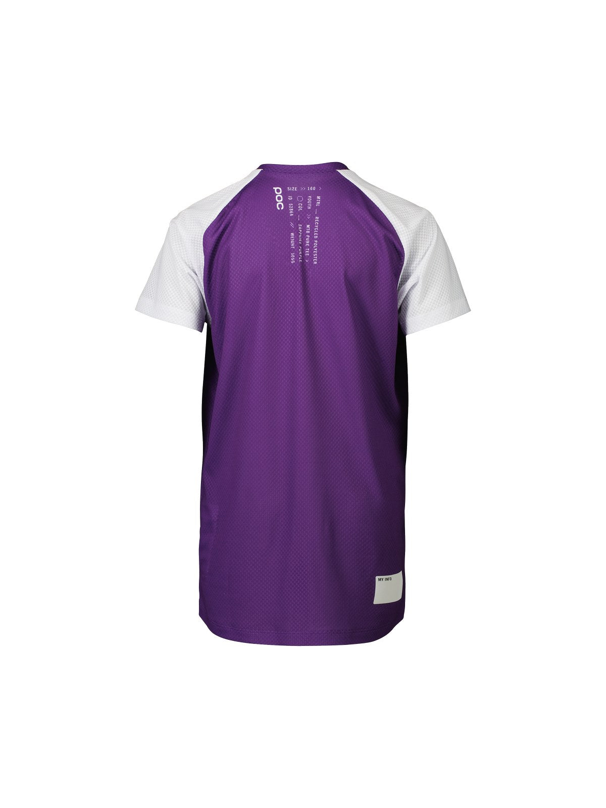 T-Shirt POC Y's Essential MTB Tee - Sapphire Purple/Hydr. White