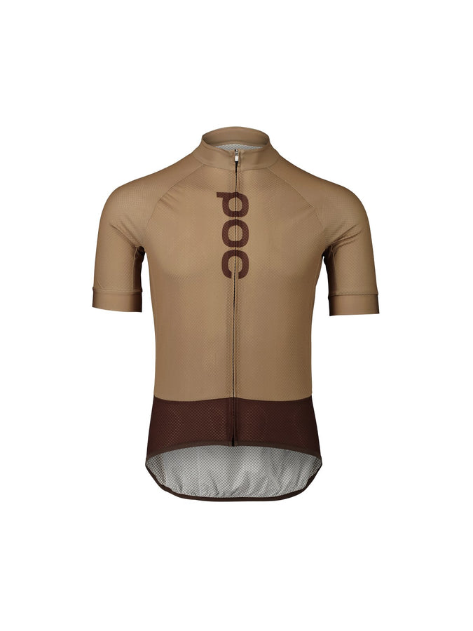 Koszulka rowerowa POC M's Essential Road Logo Jersey - Jasper Brown/Axinite Brown