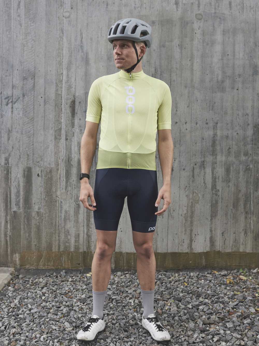 Koszulka rowerowa POC M's ESSENTIAL ROAD LOGO Jersey - Lemon Calcite