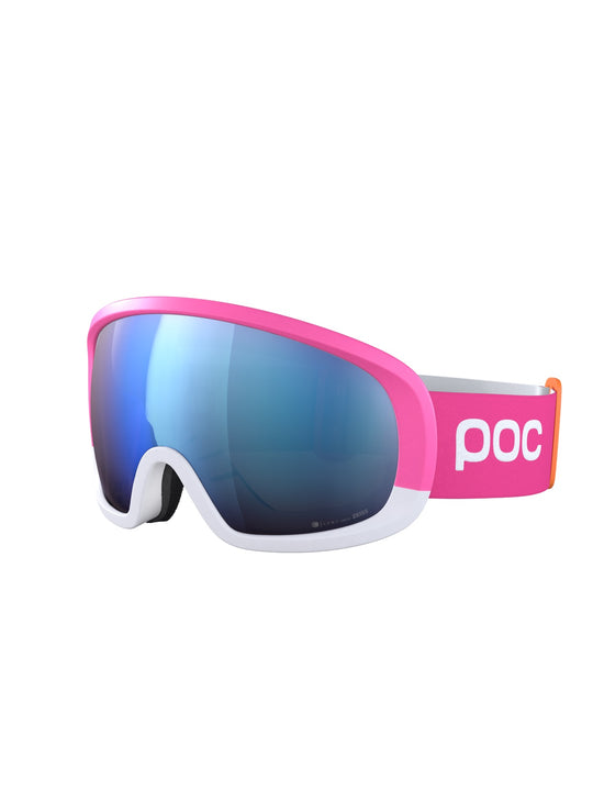 Załaduj obraz do przeglądarki galerii, Gogle narciarskie POC Fovea Mid Clarity Comp - Fluo. Pink/Hyd. White/Spektris Blue Cat 2
