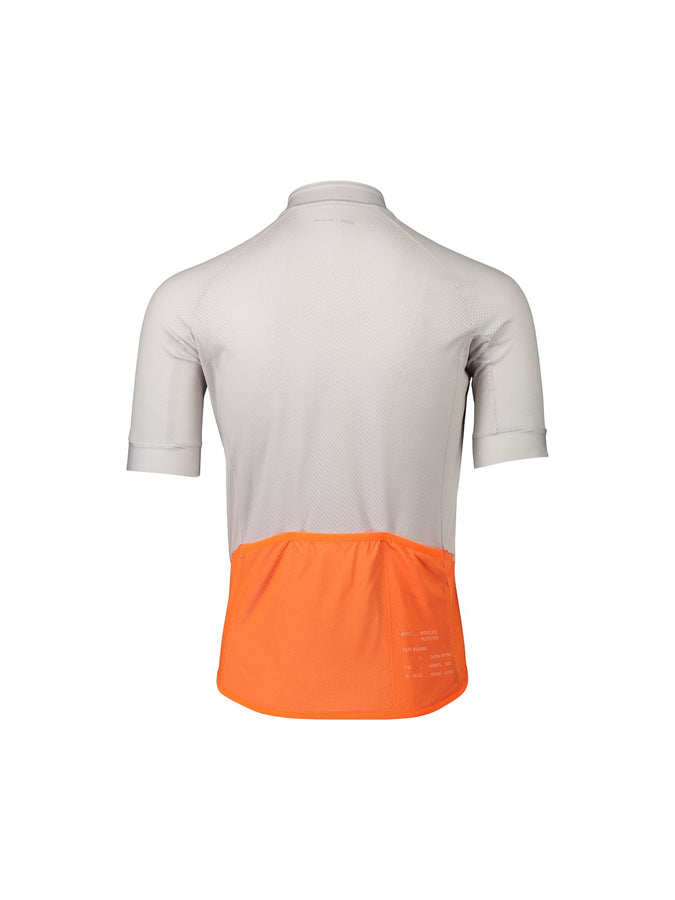 Koszulka rowerowa POC M's ESSENTIAL ROAD LOGO Jersey - Granite Grey/Zink Orange