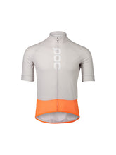 Załaduj obraz do przeglądarki galerii, Koszulka rowerowa POC M&#39;s ESSENTIAL ROAD LOGO Jersey - Granite Grey/Zink Orange
