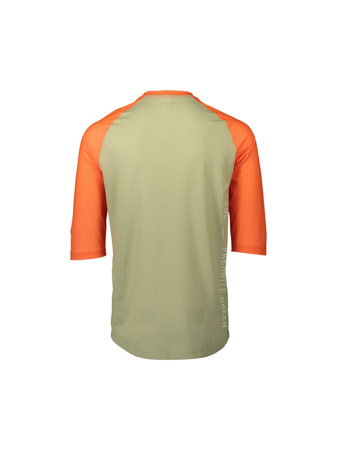 Koszulka rowerowa POC MTB PURE 3/4 - Prehnite Green/Zink Orange